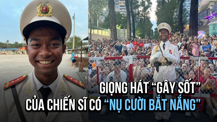 Giọng hát 'gây sốt' của chiến sĩ có 'nụ cười bắt nắng' đang nổi khắp cõi mạng