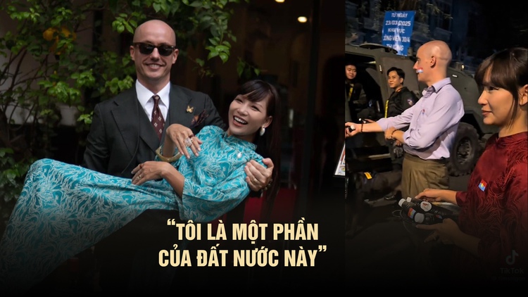 Anh Tây tặng nước sâm cho chiến sĩ diễn tập lễ diễu binh 30.4: 'Tôi là một phần của đất nước này’