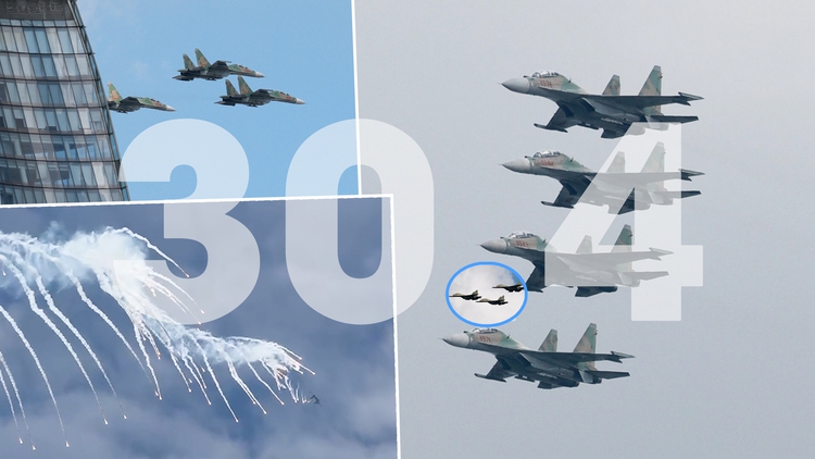 Diễu binh 30.4: Tiêm kích Su-30MK2, Yak-130 vút qua những tòa nhà trung tâm TP.HCM