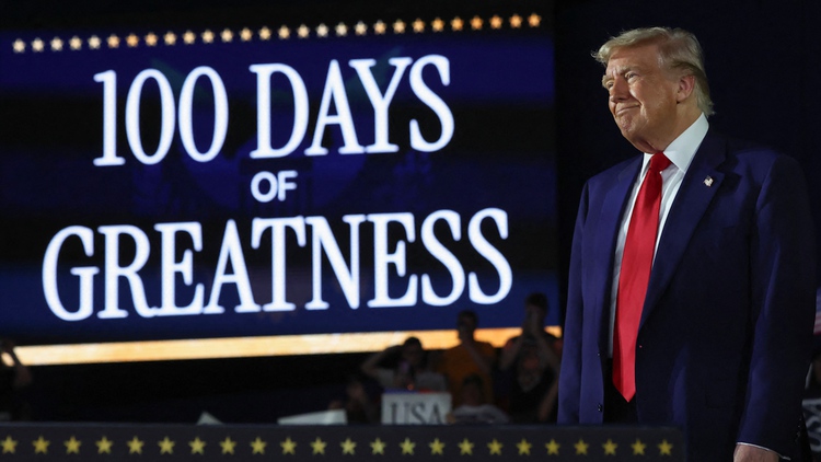 Ông Trump khoe 100 ngày đầu nhiệm kỳ 'tốt nhất', người Mỹ hoài nghi