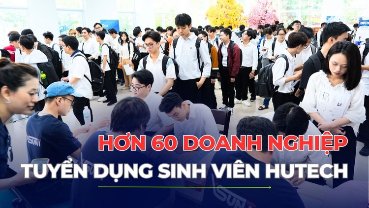 Hơn 60 doanh nghiệp công nghệ phỏng vấn tuyển dụng sinh viên HUTECH 