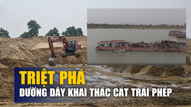 Triệt phá đường dây khai thác cát có tổ chức của Thiên An Phát