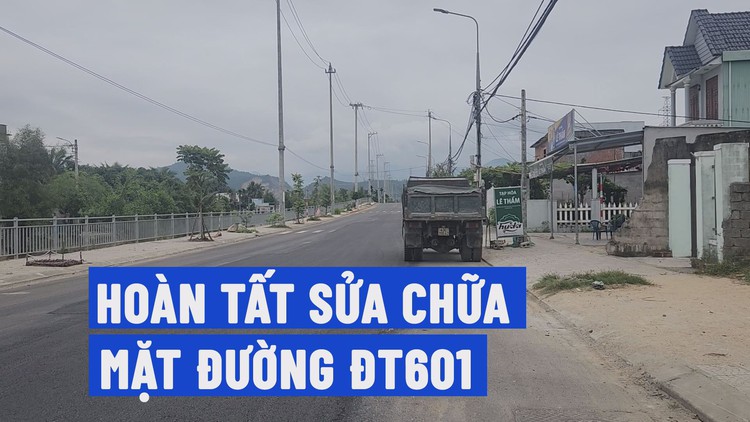 Đà Nẵng: Mặt đường ĐT601 bị hư hỏng đã được khắc phục 