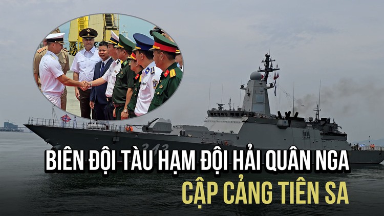 Cận cảnh tàu Hạm đội Thái Bình Dương Hải quân Nga cập cảng Tiên Sa