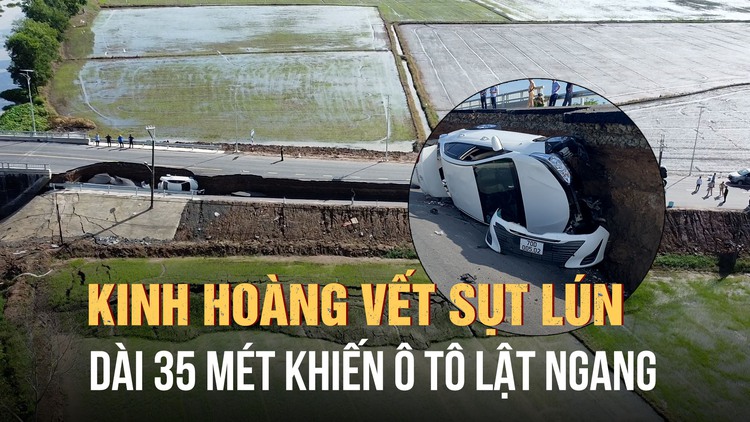 [FLYCAM] Hiện trường vụ sụt lún đường ở Tây Ninh: Dự án được bàn giao sớm hơn 45 ngày