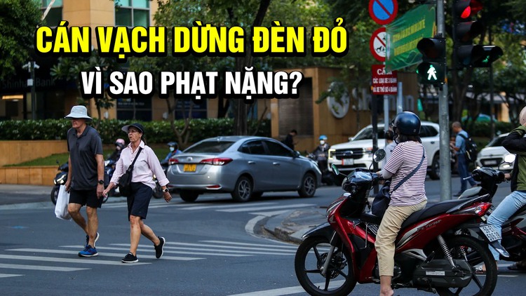 Lỡ dừng đèn đỏ cán vạch, tài xế vội lùi lại vì sợ bị phạt nặng như vượt đèn đỏ