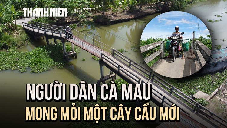 Hàng trăm hộ dân miệt vườn Cà Mau mong mỏi một cây cầu bê tông mới