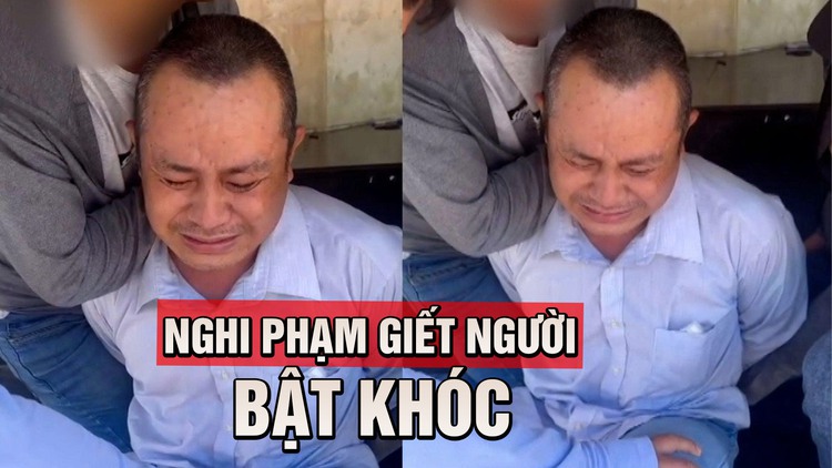 Sát hại hàng xóm rồi bỏ trốn, nghi phạm bật khóc khi bị bắt