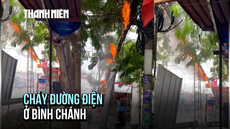 Hoảng hồn vì cháy đường điện, cáp viễn thông ở Bình Chánh