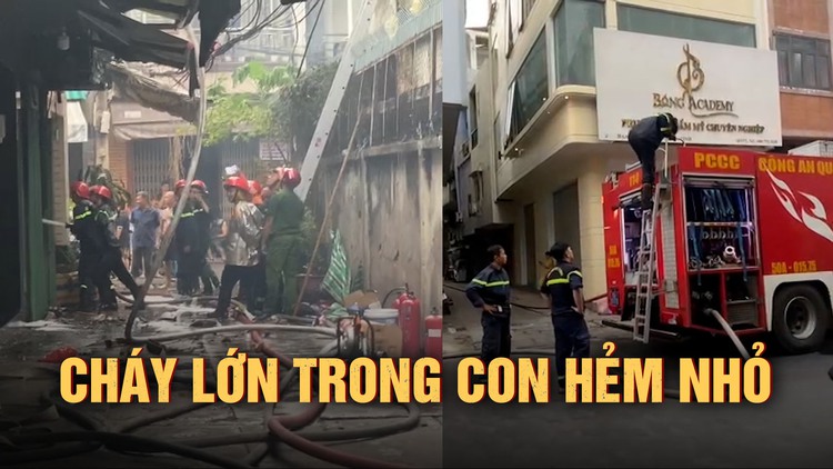 TP.HCM: Cháy nhà trong căn hẻm nhỏ, nhiều người hoảng loạn