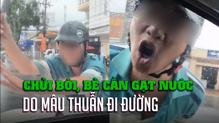Chửi bới, bẻ cần gạt nước ô tô do mâu thuẫn đi đường ở Cần Thơ