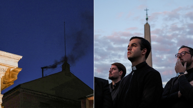 Khói đen từ mật nghị, chưa có Giáo hoàng mới sau cuộc bỏ phiếu đầu tiên