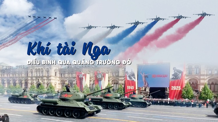 Xem tiêm kích thả pháo màu, bay rợp trời Nga trước ngày Chiến thắng