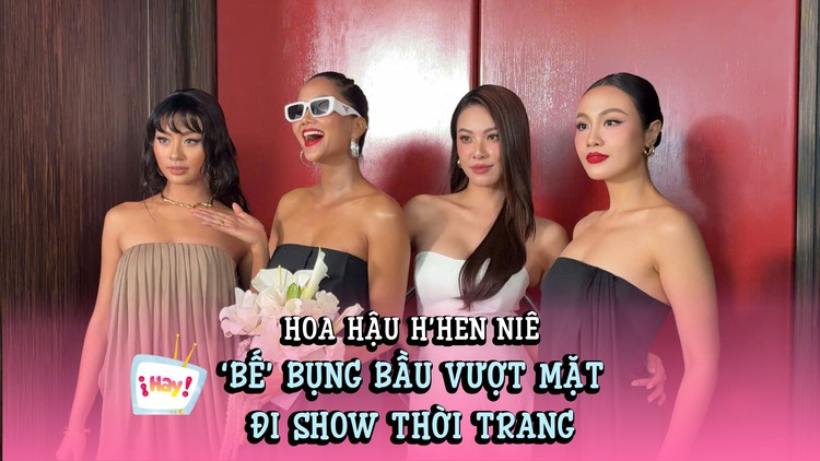 Hoa hậu H’Hen Niê ‘bế’ bụng bầu vượt mặt đi show thời trang