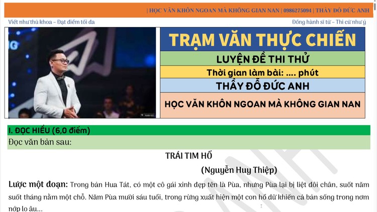 BÍ QUYẾT ÔN THI THPT 2025 | Môn ngữ văn | Chuyên đề 8 | TRẠM VĂN THỰC CHIẾN - đọc hiểu văn bản truyện
