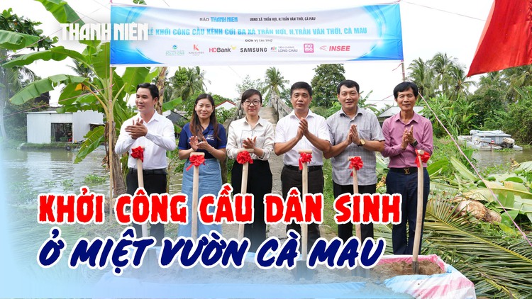 Người dân Cà Mau phấn khởi khi cầu Kênh Cơi Ba được khởi công xây mới
