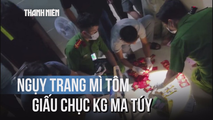 Ngụy trang tinh vi hàng chục kg ma túy trong mì tôm, hộp thuốc