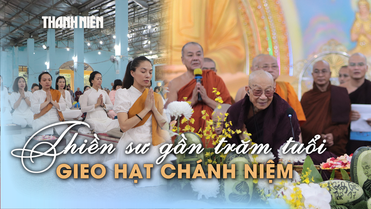 Thiền sinh xúc động trước Thiền sư gần trăm tuổi vẫn truyền thiền