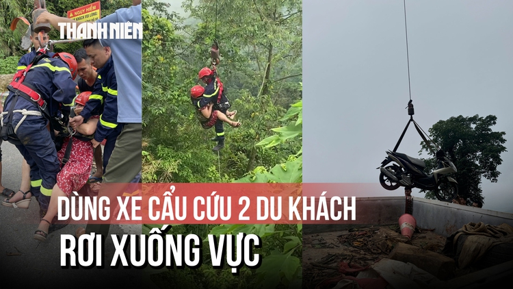 Chạy xe máy rơi xuống vực ở VQG Ba Vì, 2 du khách được cứu thế nào?