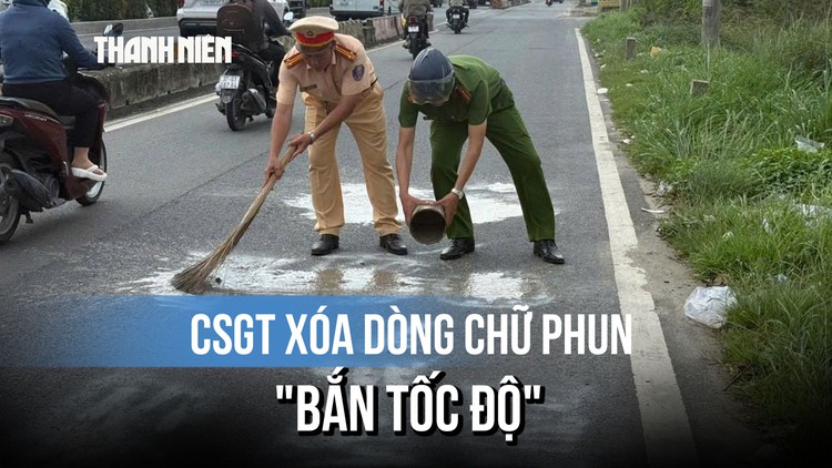 CSGT truy tìm người phun chữ "bắn tốc độ" trên đường Lê Quang Đạo