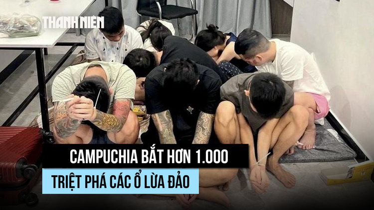 Campuchia bắt hơn 1.000 người trong chiến dịch triệt phá lừa đảo qua mạng