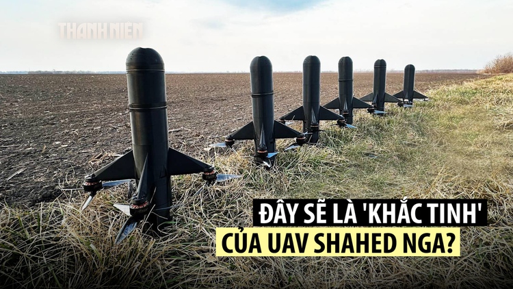 Ukraine khoe tên lửa - UAV kỳ dị là 'thợ săn Shahed' Nga