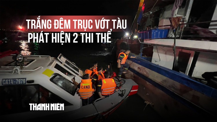 Trắng đêm trục vớt tàu du lịch trên vịnh Hạ Long