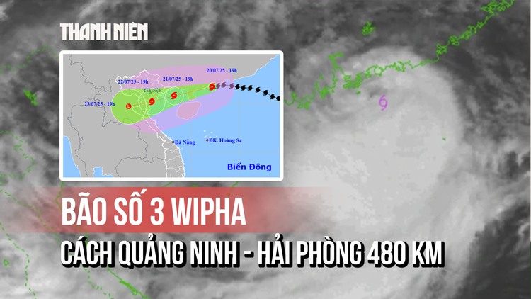 Bão số 3 Wipha cách Quảng Ninh - Hải Phòng 480 km