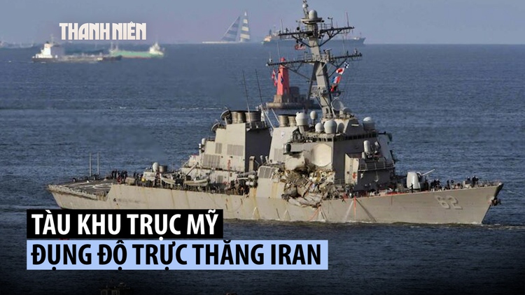 Iran tung hình ảnh trực thăng 'xua đuổi' tàu khu trục Mỹ