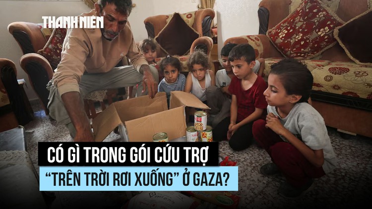 Có gì trong gói cứu trợ ‘trên trời rơi xuống’ ở Gaza?