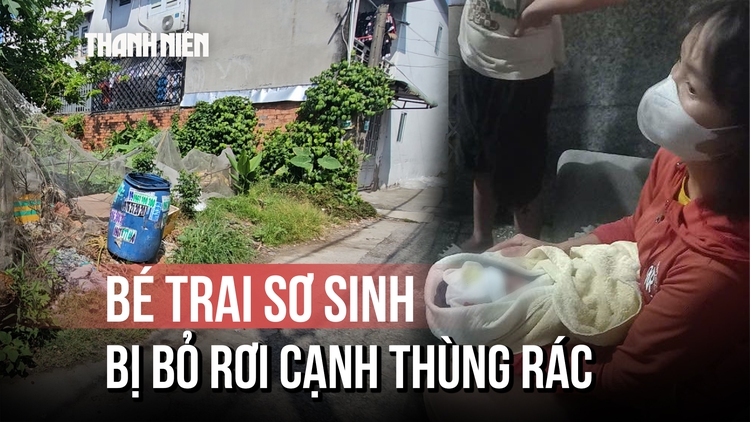 Phát hiện bé trai sơ sinh trong túi nhựa gần thùng rác