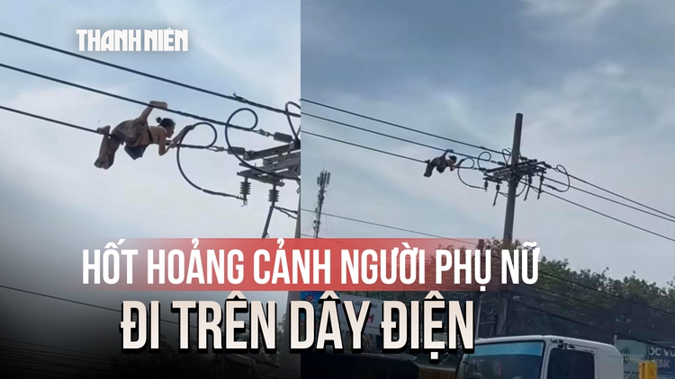 Hốt hoảng cảnh người phụ nữ đi trên dây điện, té ngã trọng thương ở TP.HCM