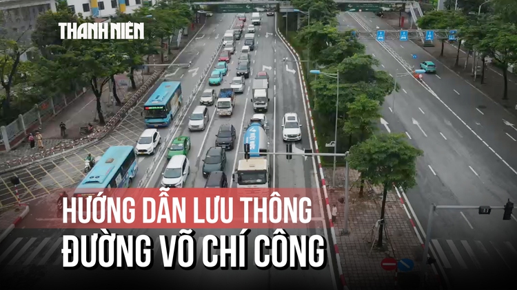 Hà Nội phân làn đường Võ Chí Công như thế nào?