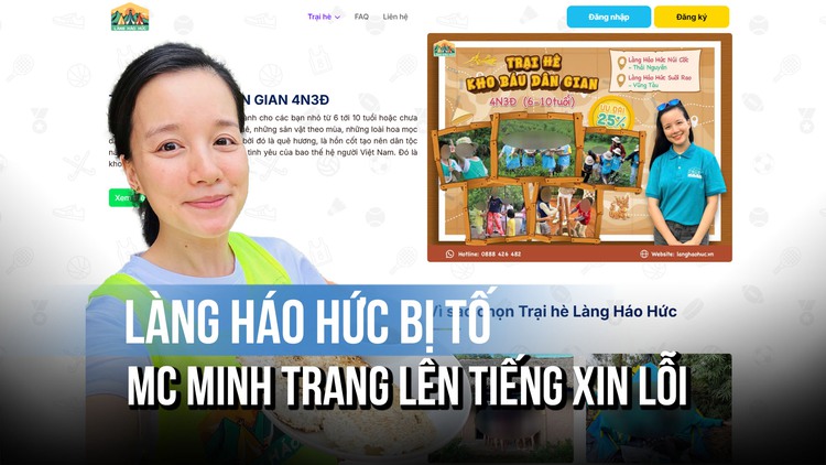 Làng Háo Hức bị tố nhà vệ sinh bẩn, trẻ bị bắt nạt, MC Minh Trang lên tiếng xin lỗi