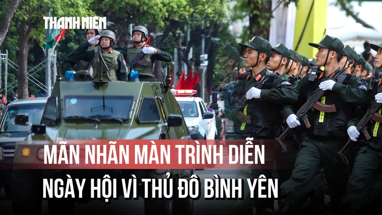 Lực lượng CAND diễu binh tại Ngày hội vì Thủ đô bình yên