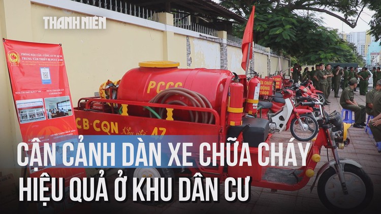 Mô hình xe chữa cháy lưu động tiếp cận từng ngõ hẻm ở TP.HCM