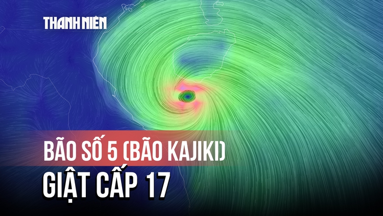 Bão số 5 (bão Kajiki) lại tăng cấp, còn cách Nghệ An hơn 400 km