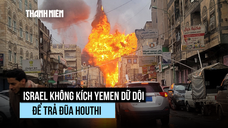Israel không kích dữ dội Yemen để trả đũa tên lửa Houthi