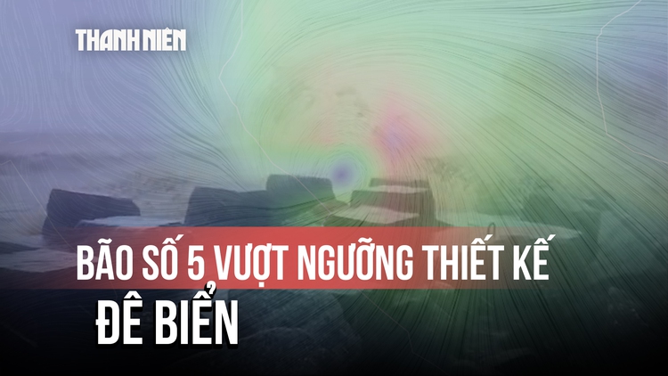 Bão số 5 vượt ngưỡng thiết kế đê biển: Nghệ An - Hà Tĩnh khẩn cấp ứng phó