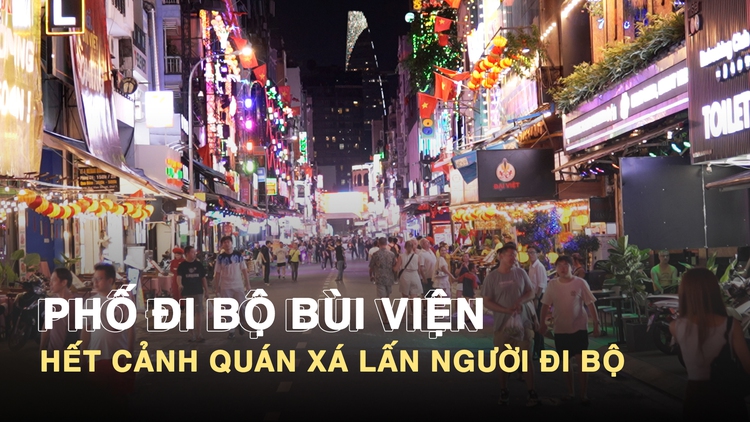 Phố đi bộ Bùi Viện hết cảnh quán xá lấn người đi bộ