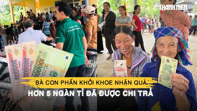 Bà con phấn khởi khoe nhận quà 100.000 đồng dịp Quốc khánh, hơn 5 ngàn tỉ đã được chi trả