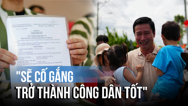 Phạm nhân được đặc xá ở dịp Quốc khánh: Sẽ nỗ lực sống lương thiện, là công dân tốt