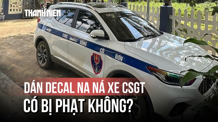 Dán decal 'cuộc sống cô đơn' na ná xe CSGT: Có bị phạt không?