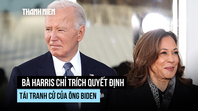 Bà Harris nói quyết định tái tranh cử của ông Biden là 'liều lĩnh, cá nhân'