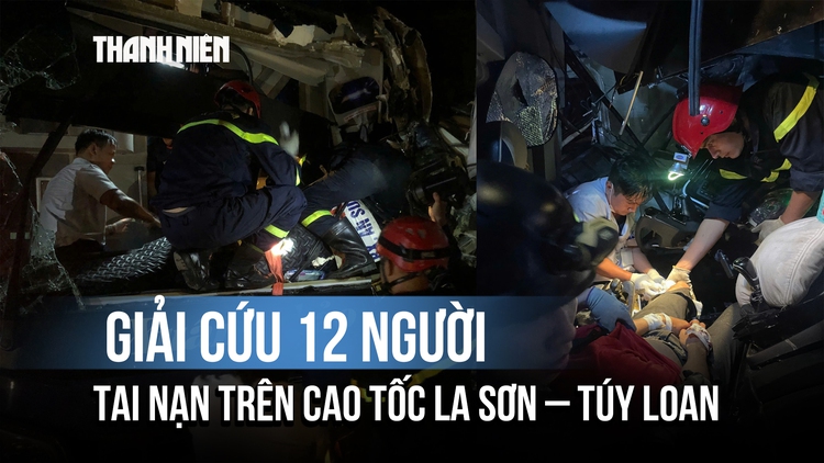 Tai nạn liên hoàn trên cao tốc La Sơn – Túy Loan: Giải cứu 12 người mắc kẹt