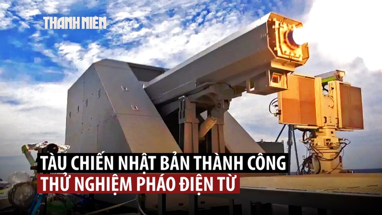 Pháo điện từ trên chiến hạm Nhật Bản thử nghiệm diệt mục tiêu