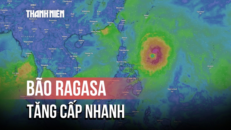 Bão Ragasa tăng cấp nhanh, hướng vào Biển Đông với sức gió giật trên cấp 17
