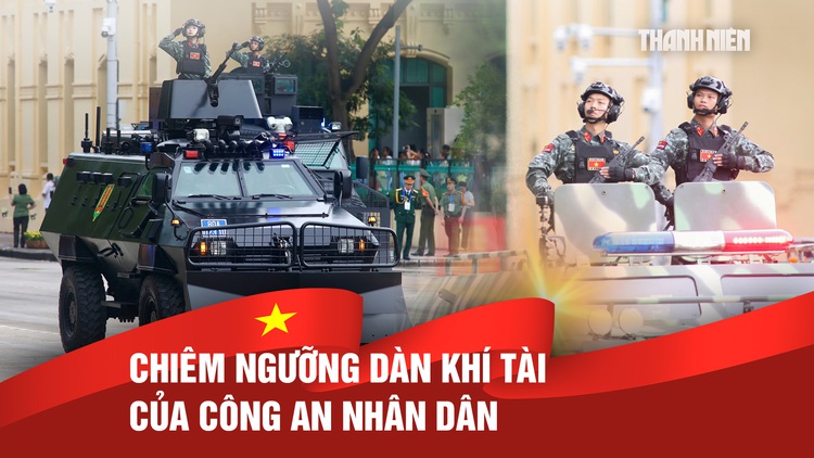 Mãn nhãn chiêm ngưỡng dàn khí tài của Công an nhân dân tại buổi diễu binh 2.9