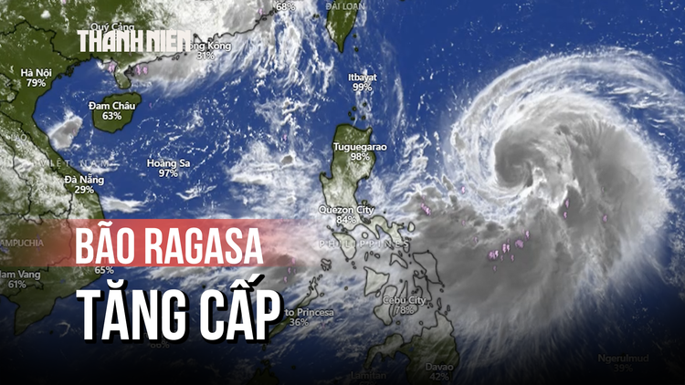 Bão Ragasa mạnh lên cấp 11, nhiều nơi mưa lớn do dải hội tụ nhiệt đới