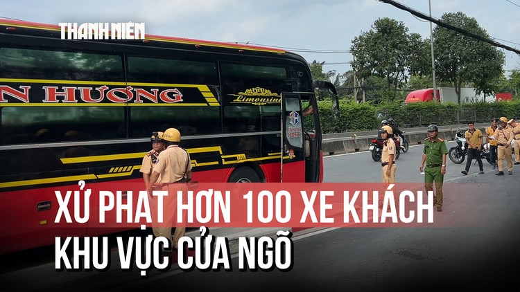 Siết chặt xe khách 'lộng hành' ở khu cửa ngõ: Hơn 100 xe bị phạt trong 1 tuần